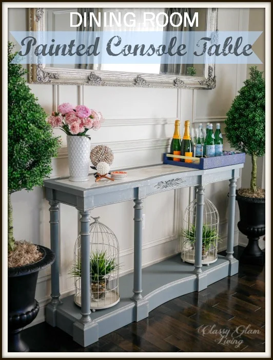 Painted French Blue Console Table — Classy Glam Living
